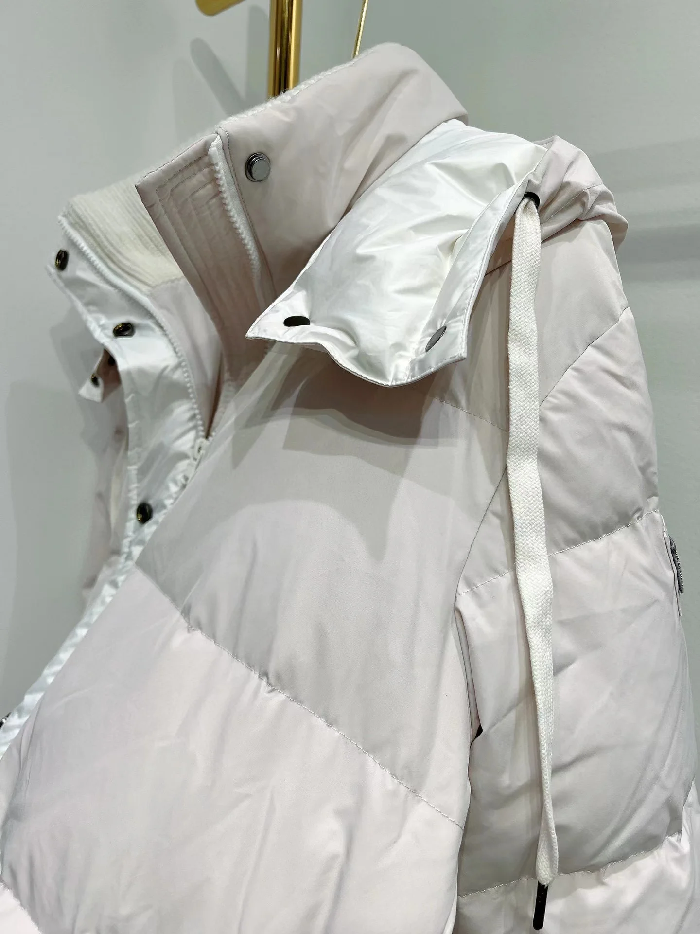 Autumn Winter Casual Style Wide Waist Hooded Goose Down