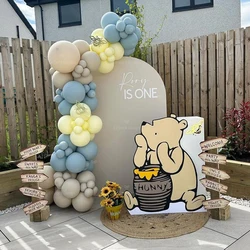 106pcs Winnie Bear Theme 40inch Creamy Number Foil Balloons Pack Birthday Party Supplies Children Latex Balloons Baby Shower