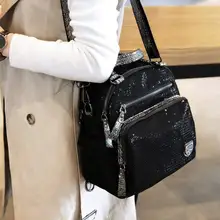 2023 New Backpack Korean Edition Women's Bag Handheld Sequins Fashion Travel Backpack Versatile Large Capacity Dual Use Bag Tide
