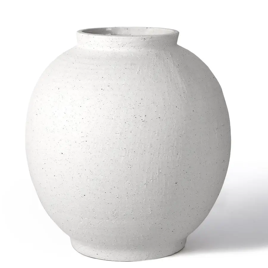 

White Ceramic Large Vase 11 Inch Round Modern Ceramic Vases,Tall Vase for Decor Living Room Table Decor and Festive Home Interio