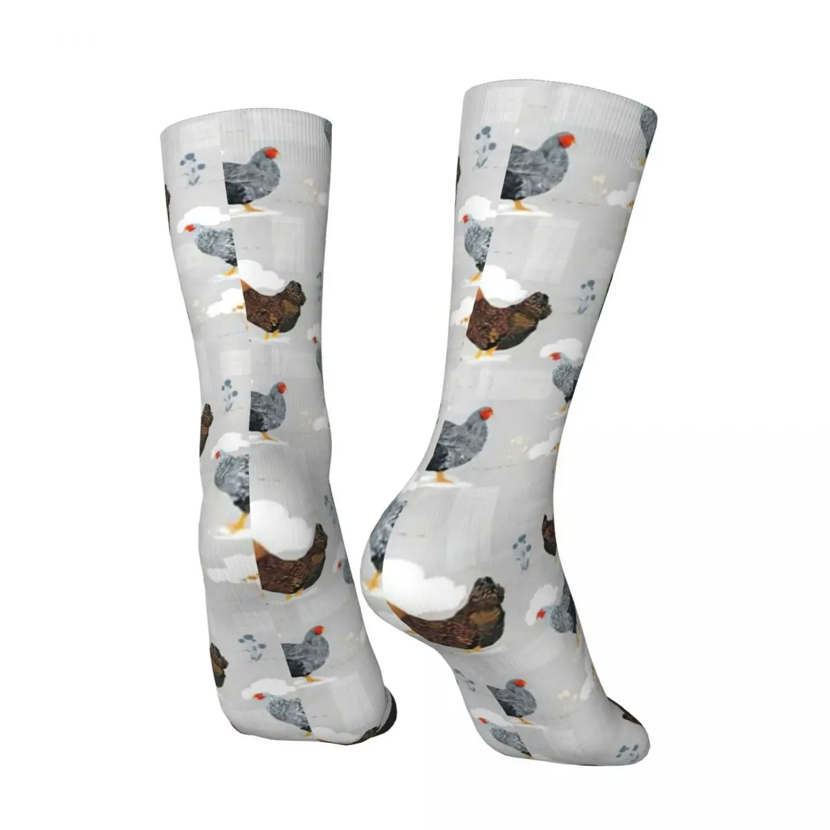 Chicken Art Stockings Cute Hen Print Pattern Kawaii Socks Winter Non Slip Socks Ladies Outdoor Warm Soft Socks