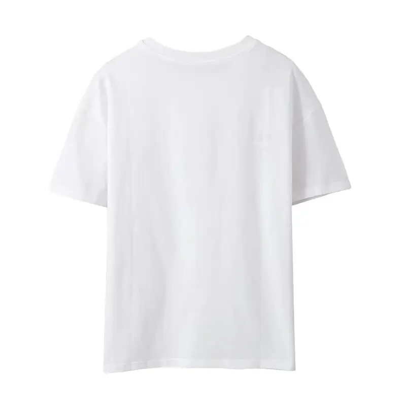

Summer 2025 Women's Faion Versatile American Slogan Print ort Sve round Ne T-irt Casual Sle New Arrival 5643333