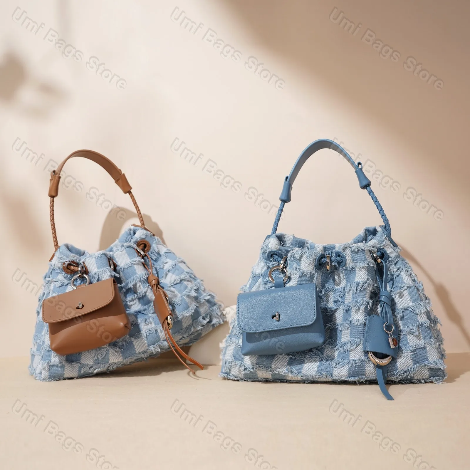 

Women's handbag Spring、 Summer New Denim Series Women's shoulder Bag Denim Woven Bag Women's Bag Crossbody Bag Rectangular Bags