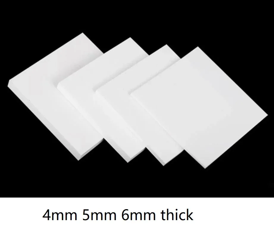 4mm 5mm 6mm Thick Ptfe Sheet Polytef Plate Tetrafluoroplate Polytef Pad Ptfe Panel Etfe Tfe Board