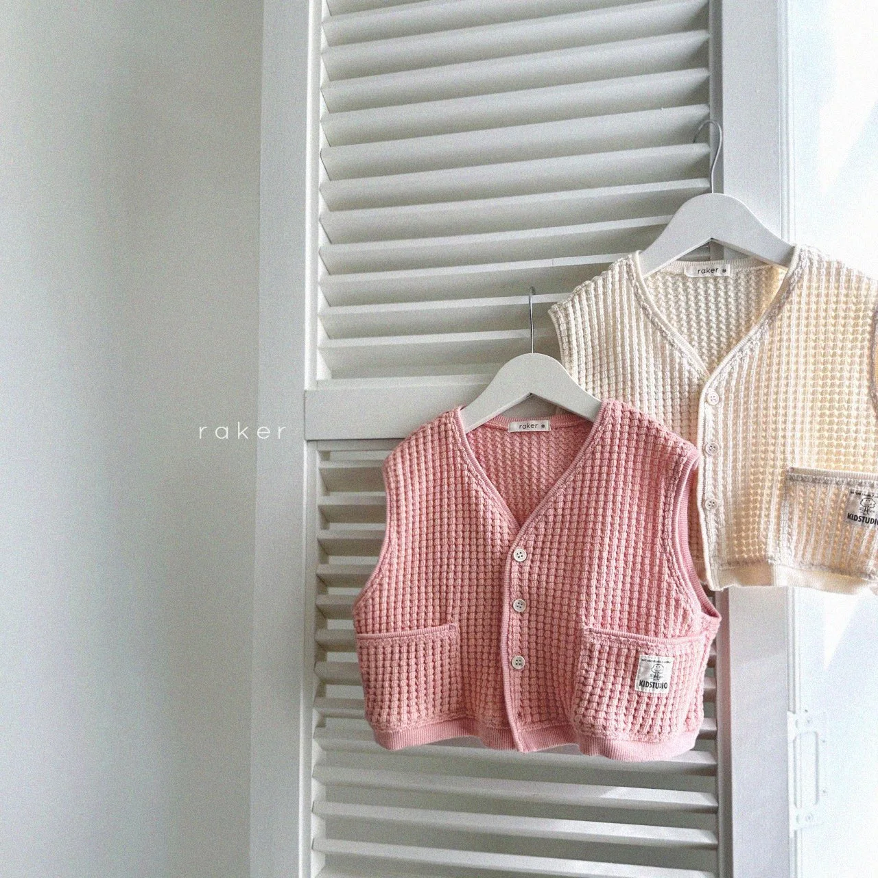 2025 Autumn New Baby Sleeveless Vest Infant Boy Girl Solid Waffle Cardigan Coat Toddler Fashion Casual Tops Jacket Baby Clothes