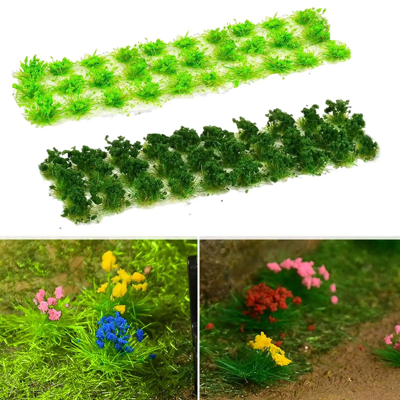 Cluster Grass Tufts Static Scenery Model Miniature Train Layout Model Artificial