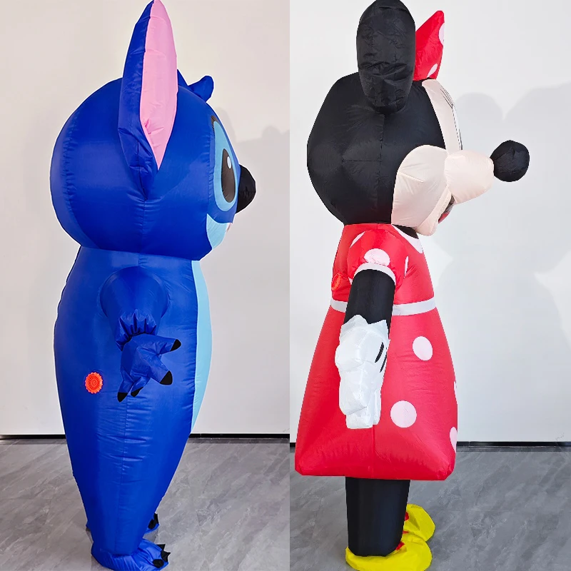 Aufblasbares Stich-Kostüm für Erwachsene, lustiges Cartoon-Tier-Outfit für Halloween, Geburtstagsfeiern, Cosplay-Shows, aufgeblasenes Kleidungsstück