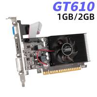 GT610 1/2GB Gaming Graphics Card DDR3 Video Card HD DVI VGA Interfaces Port PCI-E2.0 16X Computer Gaming Graphics Cards Mute Fan