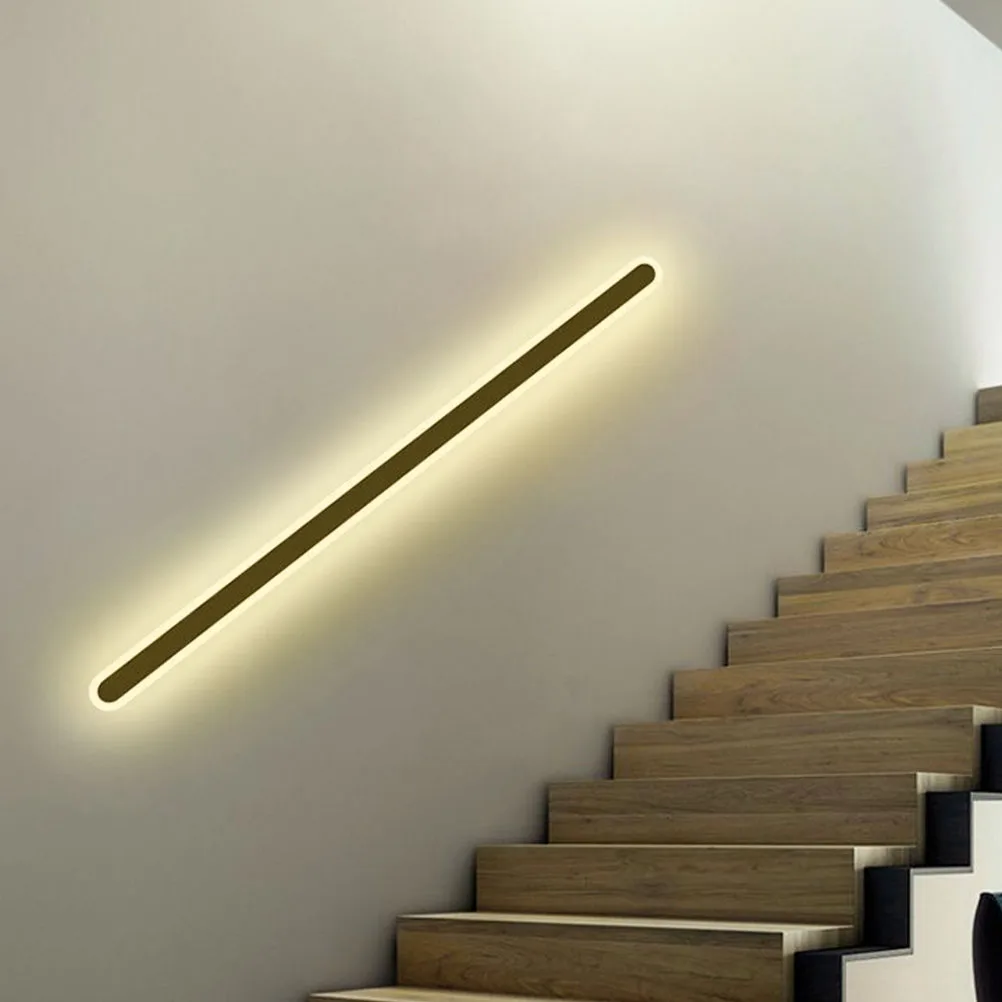 

Long Strip Wall Lamp Simple Bedroom Light Indoor Use Rechargeable Nordic Decorative Iron Lamp Durable Practical