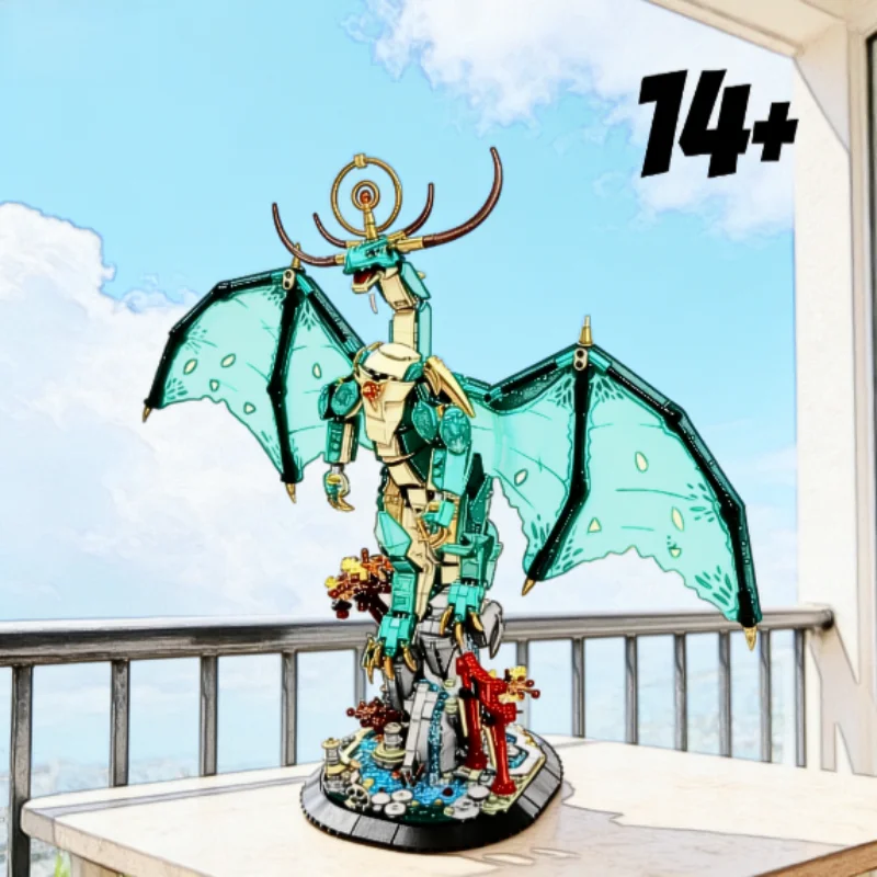 

2026 New 1650pcs Assembly Model Building Blocks Guardian Dragon Toy For Adults And Children Christmas Birthday Gifts