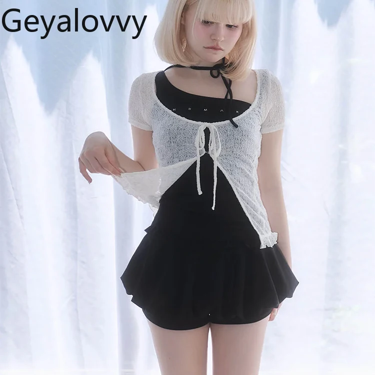 

Летние милые короткие мини-брюки, юбка с бутоном цветка, милые повседневные юбки с высокой талией для женщин, новинка 2023 года, мода в японском стиле