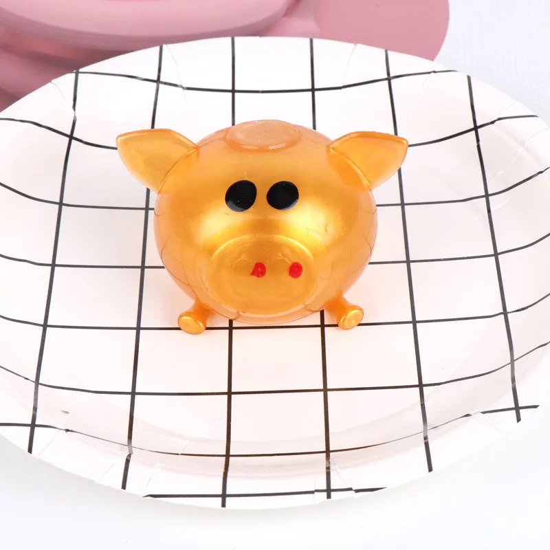 Juguete Antiestrés De Cerdo Apretable De TPR - Figura Suave Y Cómica Para Aliviar El Estrés, Regalo Para Adultos Y Niños, Rosa