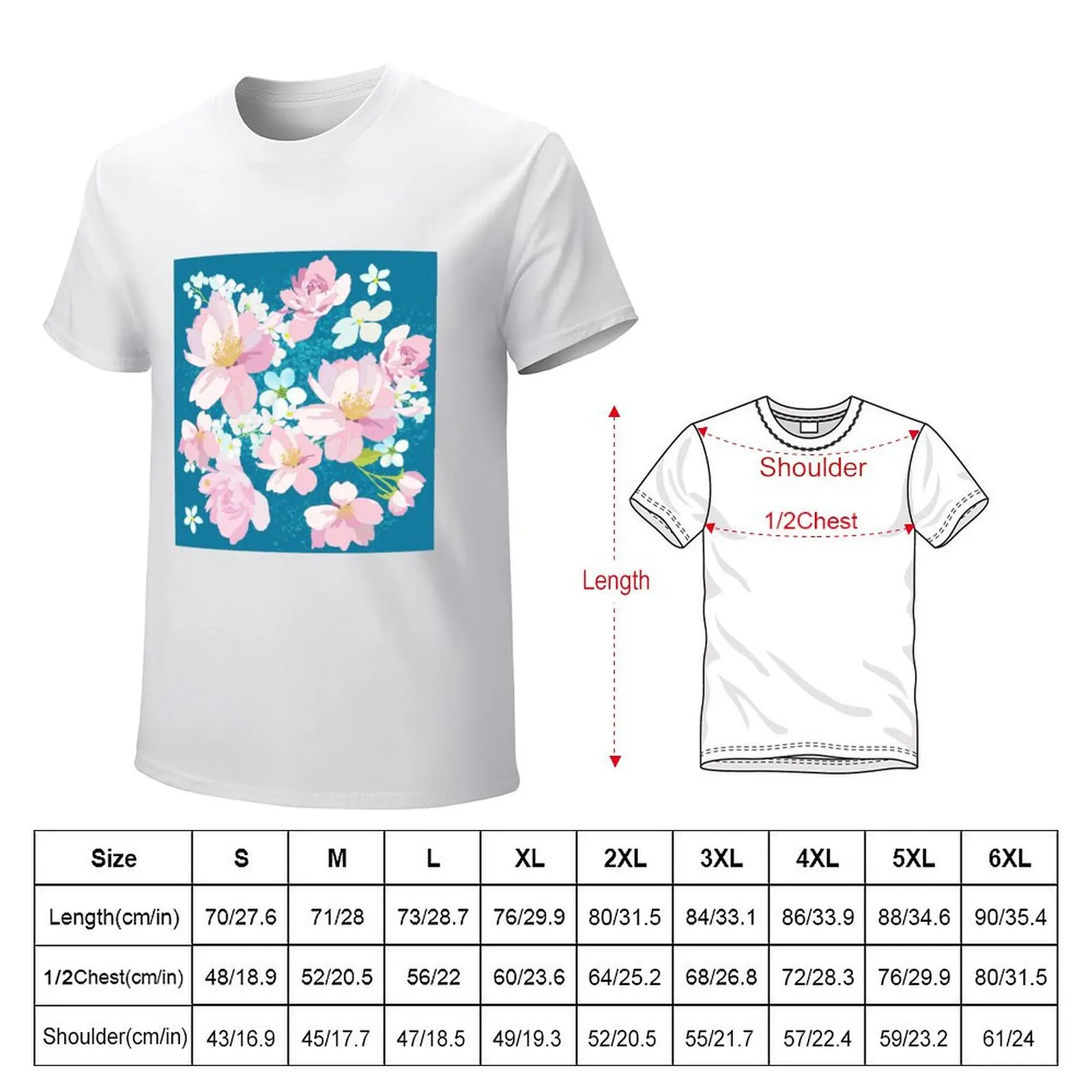 Spring Apple Blossoms and Bird Cherry Blossoms T-Shirt cute clothes plain mens funny t shirts