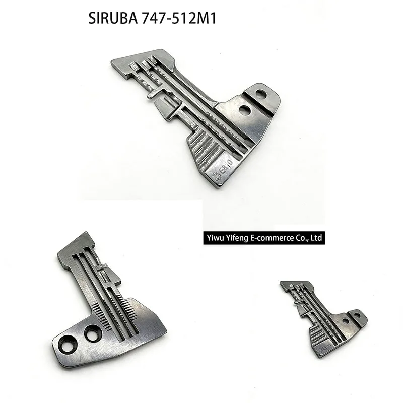 Placa de Agulha E810 para Máquina de Costura Overlock SIRUBA 747-512M1 de 4 Fios, Peças de Reposição para Overlock Industrial