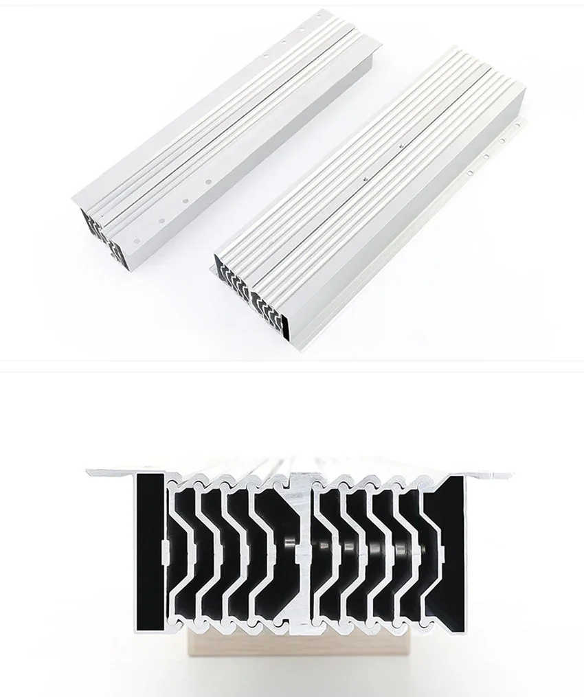 Aluminum Alloy Hidden Folding Table Rails 1.8M/2.5M Telescopic Multi-section Flat Push Folding Hardware Accessories