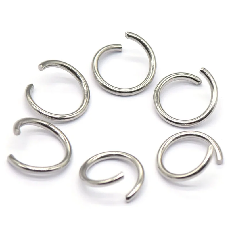 100-200pcs  3/4/5/6/8/10mm Stainless Steel Split Rings Open Jump Rings Connectors For Diy Jewelry Finding Making Accessories