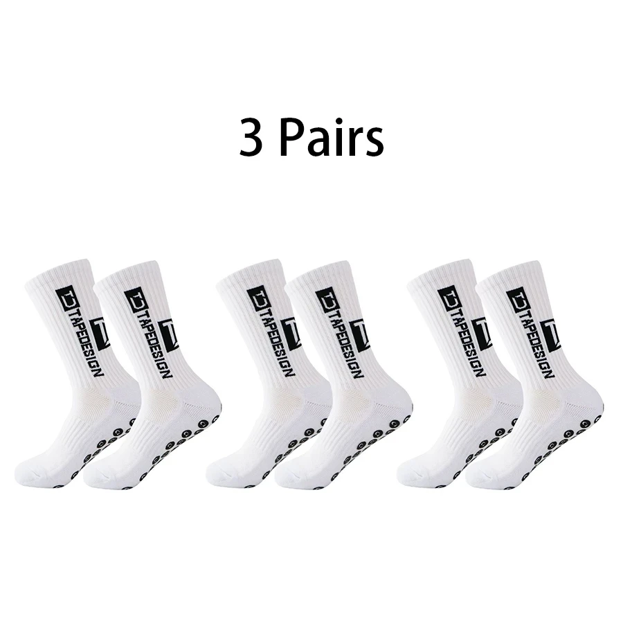 3 Pairs High Quality Football Socks Men Women Non-slip Breathable Sports Socks Thickened Towel Bottom Training Yoga Soccer Socks