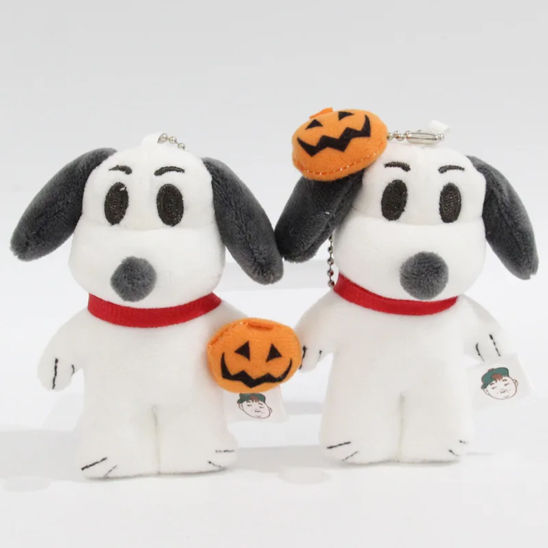 2025 New Cute Snoopy Plush Doll Bag Pendant Halloween Pumpkin Doll Backpack Keychain Halloween Gift for Friends