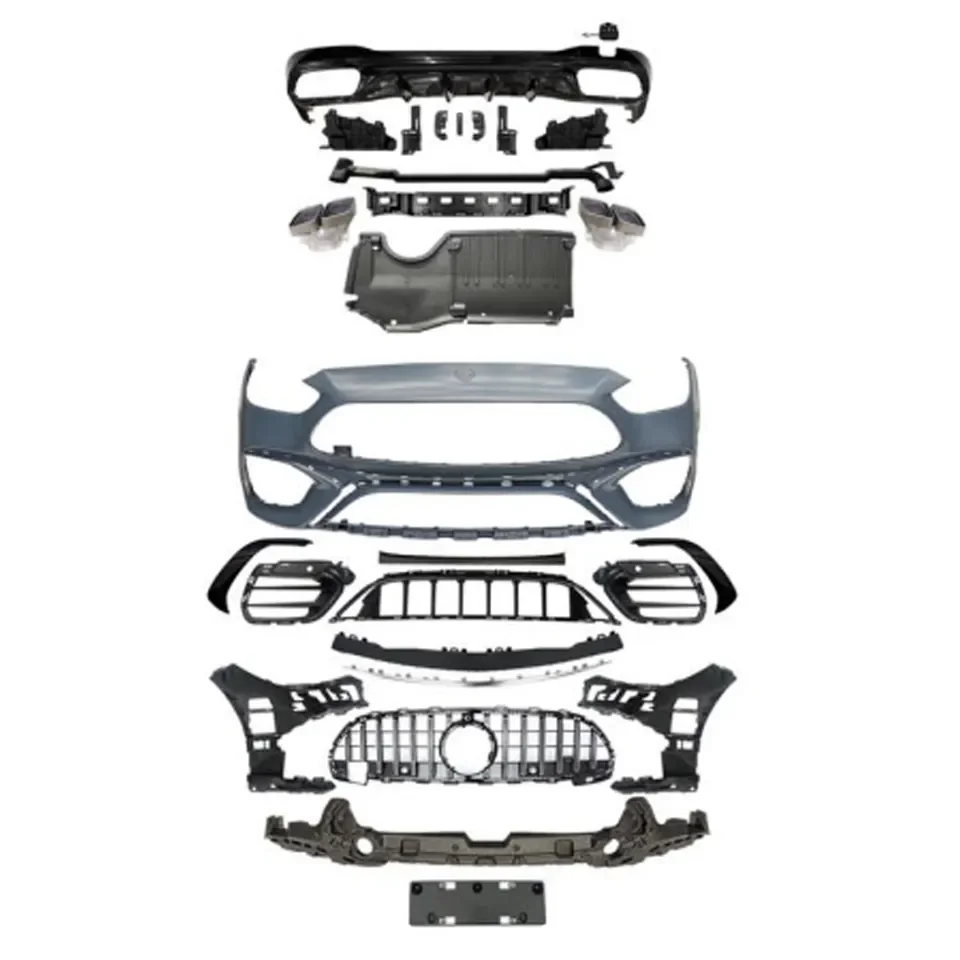 

Hot Selling C63 AMG Style Car Accessories Auto Parts Lip Grille Front Bumper Body Kit For BENZ W206 AMG Line 2021-2023