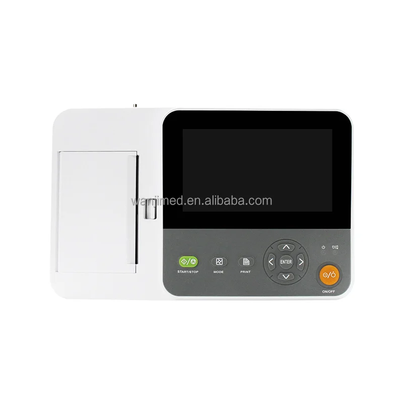 mini portable ecg machine 12 leads colorful LCD screen wireless ekg monitor