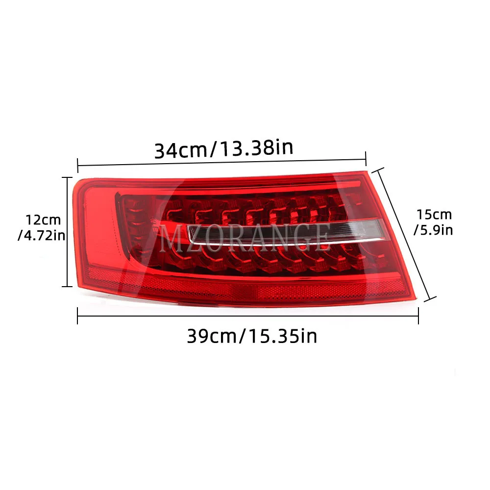 Rear Tail Lights for Audi A6 C6 S6 Quattro RS6 Saloon Sedan 2009-2011 Rear Turn Signal Stop Brake Lamp Assembly cars accessories