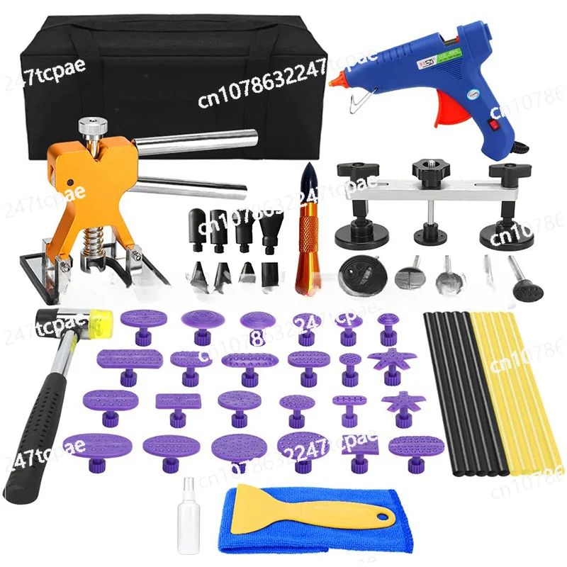 

Auto Sheet Metal Dent Repair Kit, Dent Repair Tool, Auto Hail Pit Repair 56-piece Set