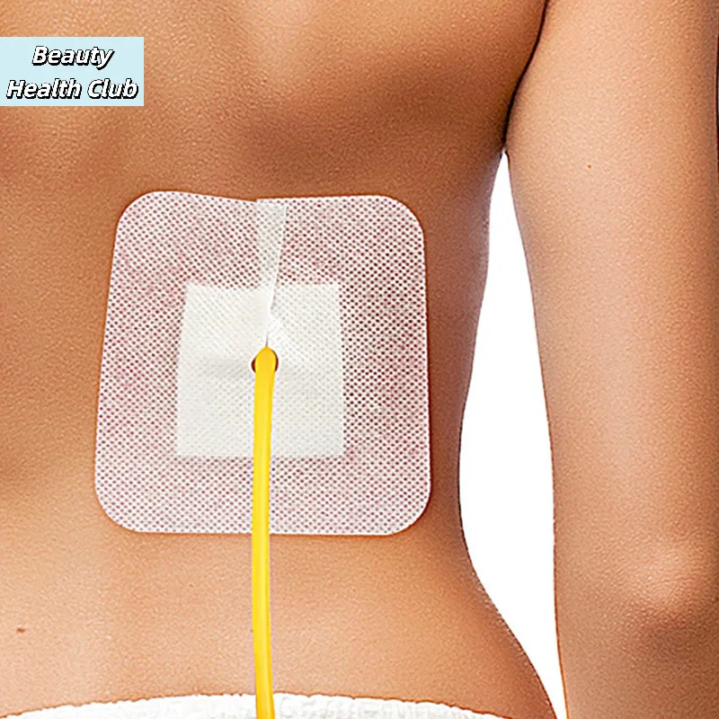 【5/10Pcs Drainage Tube Applicator Peritoneal Dialysis Catheter Bile Duct Nephrostomy Gastric Tube With Hole Sticker Fixed】