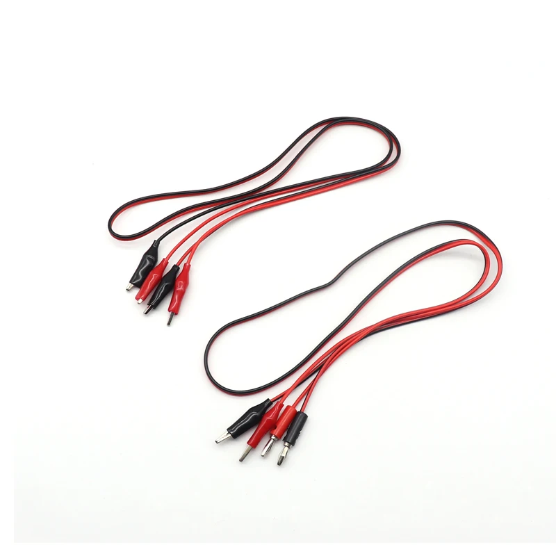 1M Electrical Alligator Clips Cable Jumper Wire DIY Test Leads Double-ended Crocodile Test Clips Cords Roach For Multimeter