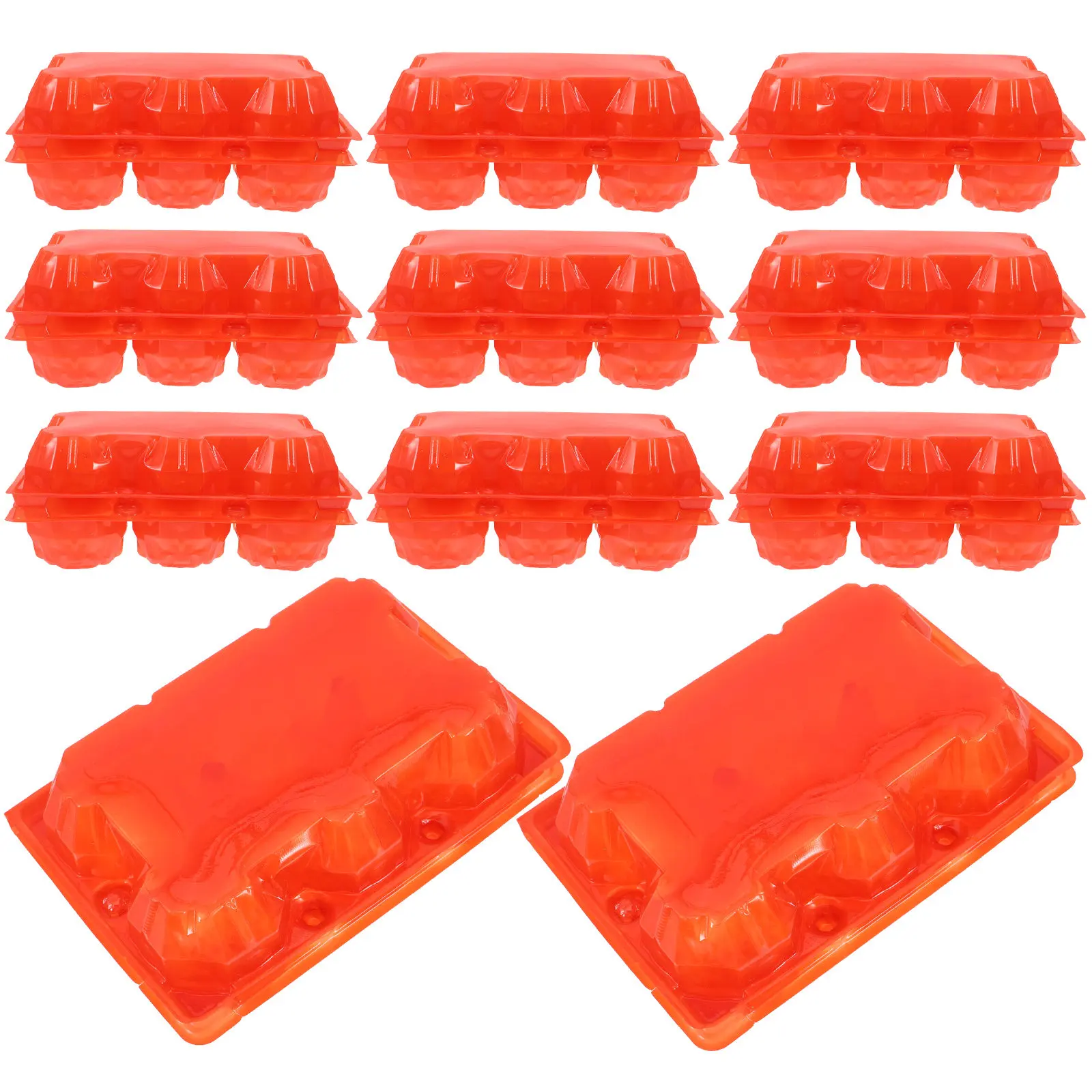 100Pcs Red Plastic Egg Carton for Chicken Eggs Storage Organizer Holder Kitchen Home Baby Shower Restaurant Egg Container Tray