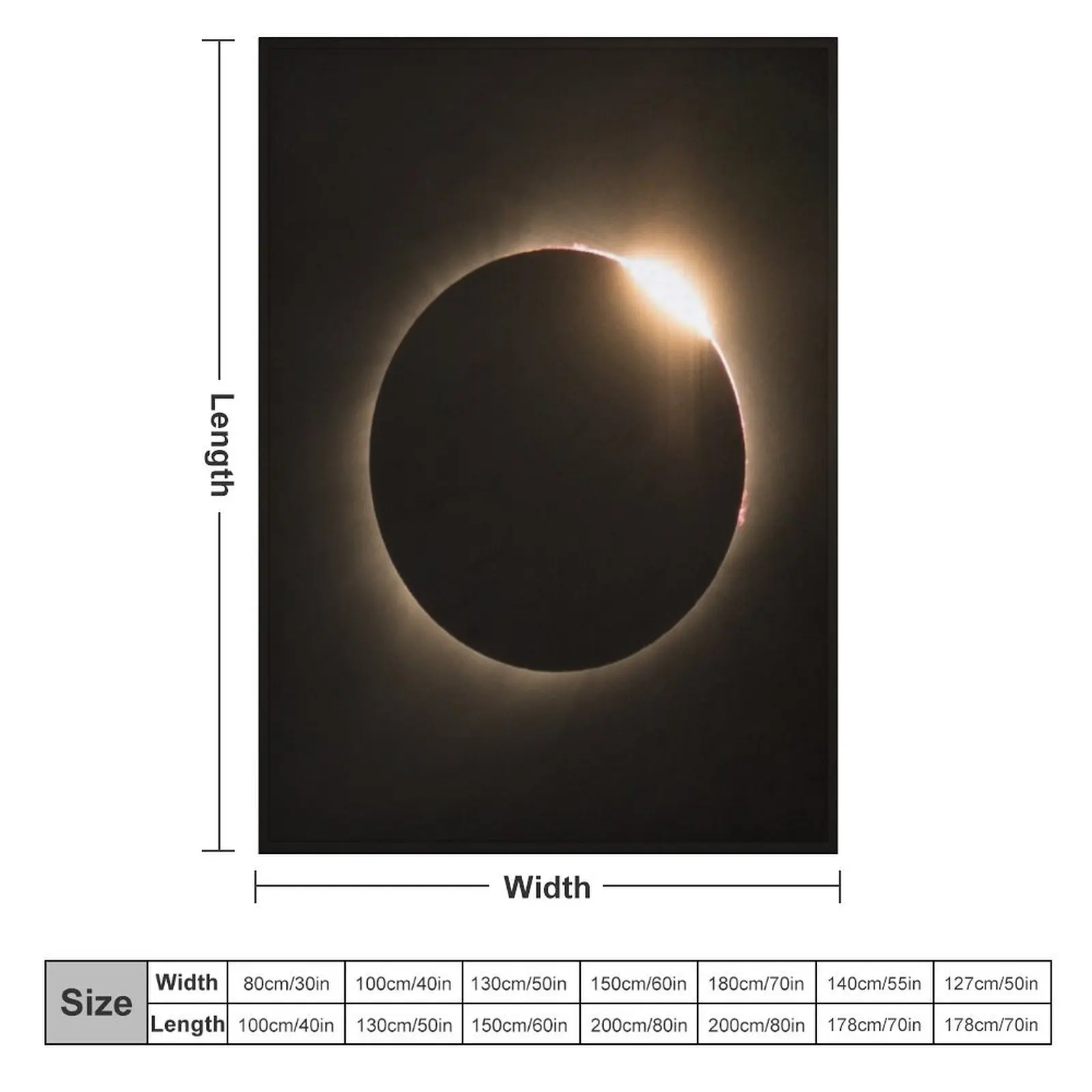 2017 Solar Eclipse - Diamond Ring Throw Blanket for sofa Thins Blankets