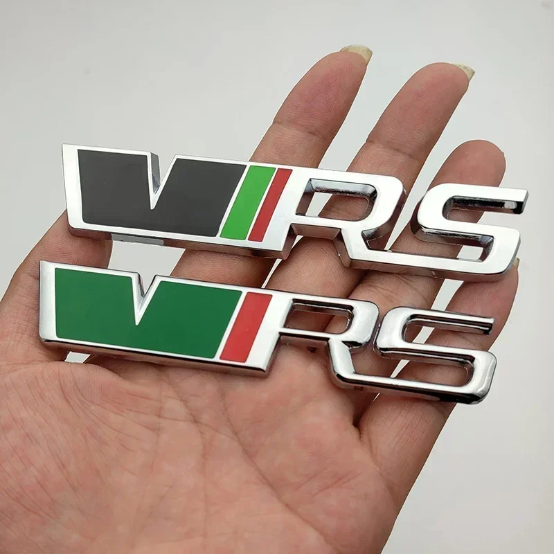 3D Metal Logo VRS Badge Letters Car Trunk Emblem For Skoda Fabia Kodiaq Octavia 2 3 4 A7 A5 Superb RS VRS Sticker Accessories