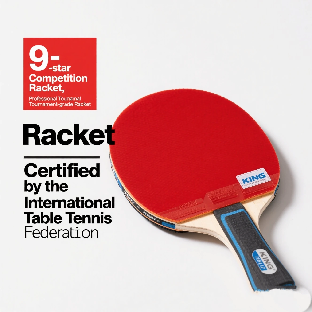 Double Fish Table Tennis Racket King Series, 7/8/9 - Star, for Beginners, for Competition and Training, Horizontal and Vertical