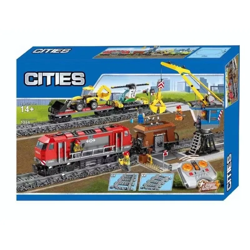 NEW MOC 60098 Compatible CITY Heavy-Haul Train Building Block Model Children\'s Educational Toys Christmas Birthday Kid Toy Gifts