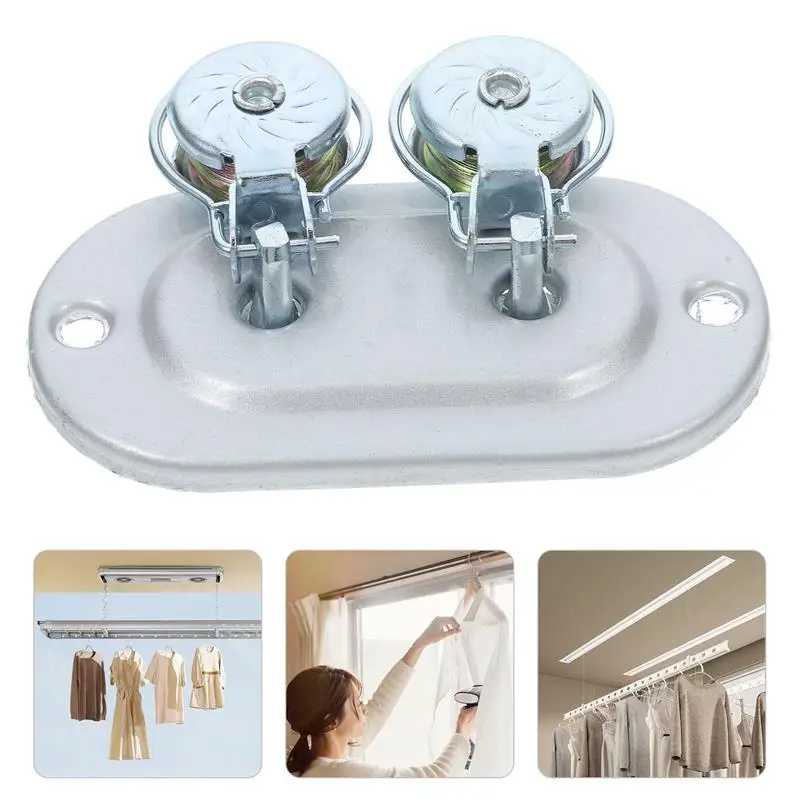 

Pulley Base Ball with Single Pulley Block and Bearing for Sliding Pulley System Clothesline and Greenhouse Pulley Track