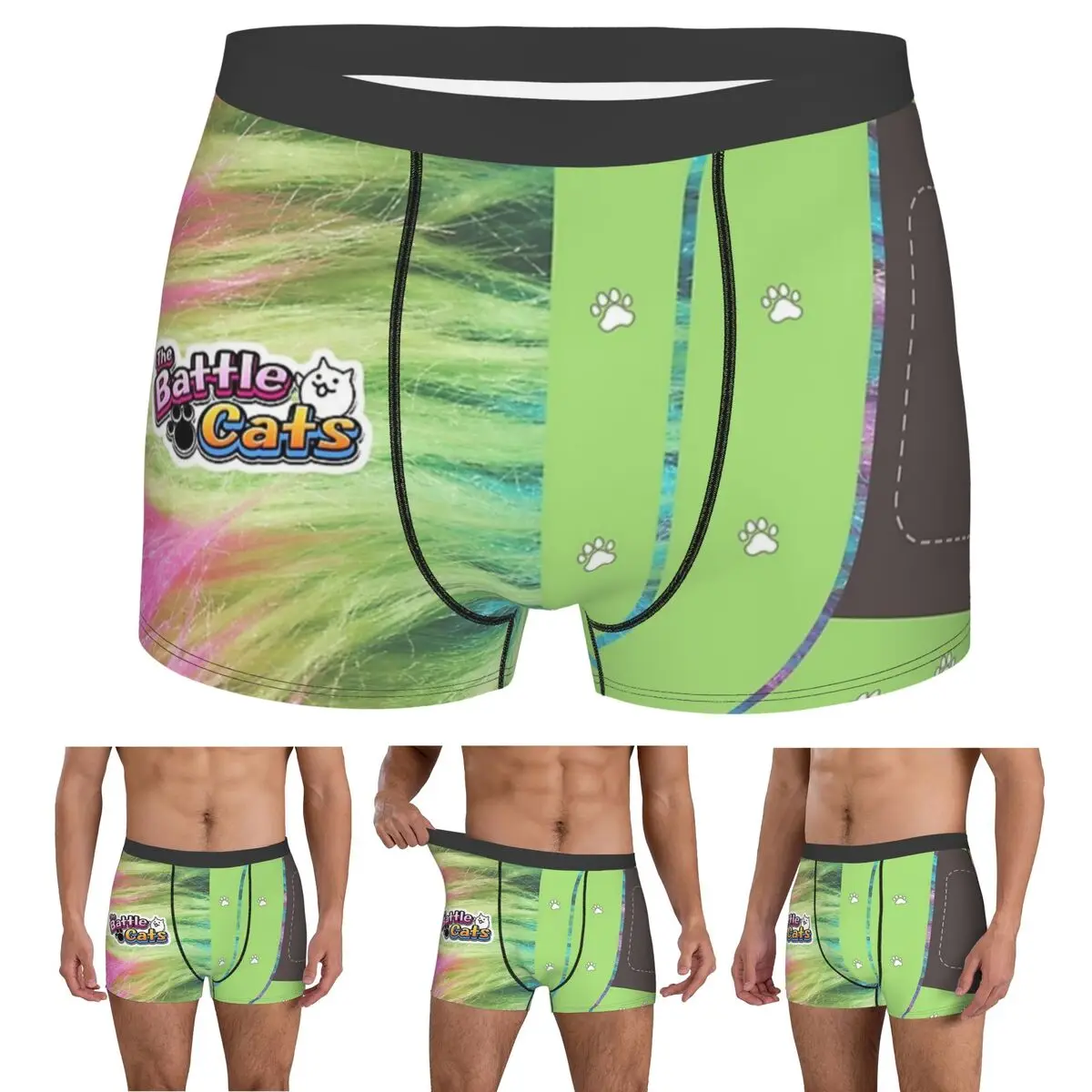 

Трусы-боксеры, шорты, милые боевые кошки, красочные трусики, мужское удобное нижнее белье для мужчин, подарки бойфренду