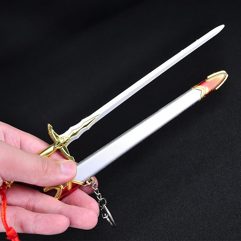 22 センチメートル新アートボス剣ゲームフィギュア周辺小道具金属モデル職人技デスクトップ装飾装飾品誕生日ギフトおもちゃ