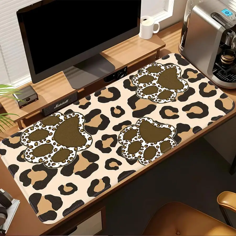 Waterproof Mouse Pad office Pad Computer Laptop Pad Game Console Pad Desk accessories Keyboard Mouse Pad Leopard Paw Print Love