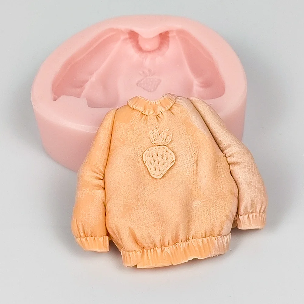 

Hoodie Shape Mould 2D Candle Mold Shirt Clothes Silicone Mould Sweater Fondant Cake Mold DIY Handmade Craft Decoration