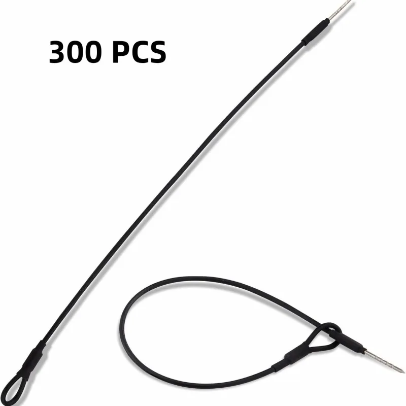 Security Lanyard Wire Loop to Pin 17cm EAS Loss Prevention Black Clothes Security Tag Lanyard for Anti-Theft, Shoplifti