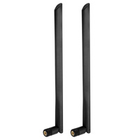 2pcs Dual Band WIFI Antenna 10dBi 2.4G 5G 5.8G SMA Male Amplifier WLAN Router Singal Booster