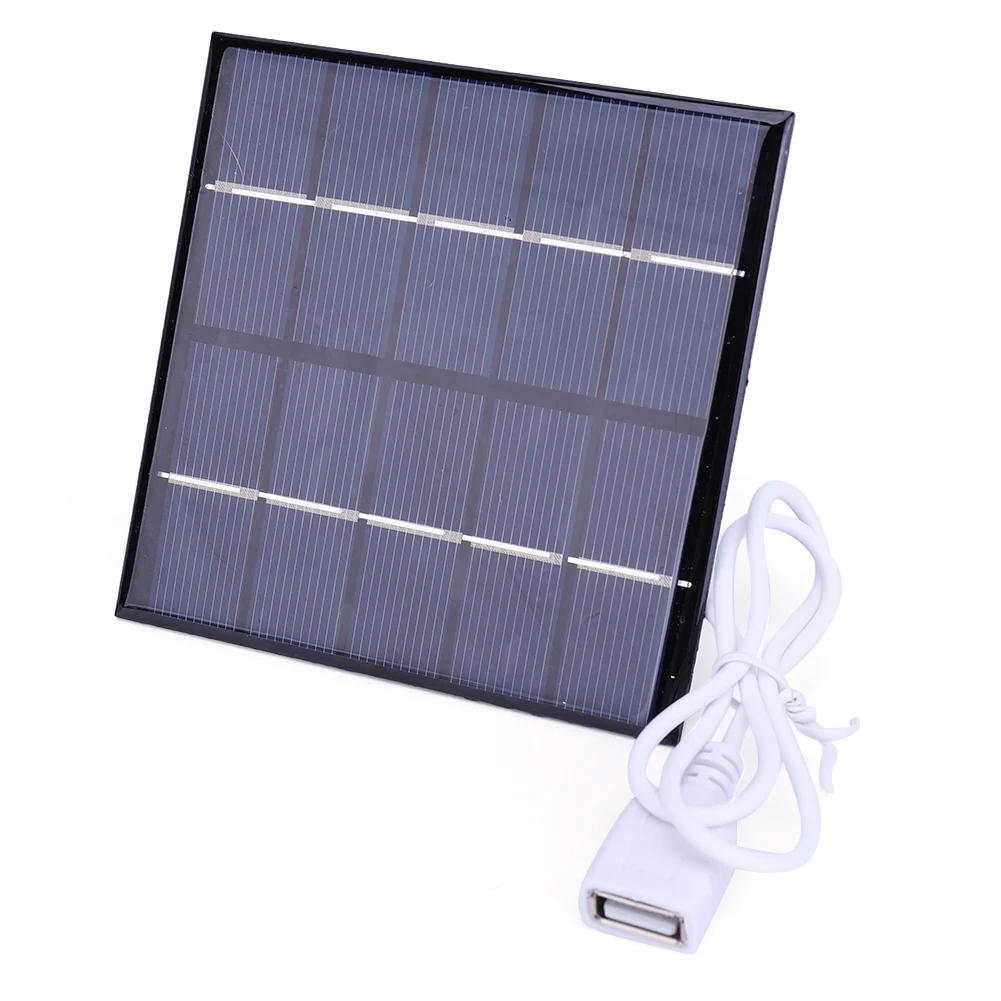 1.2w painéis solares ao ar livre saída usb policristalino solar portátil painel de carregamento fonte de alimentação móvel para carregador 3.7 baterias