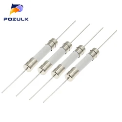 10PCS 6X30MM Ceramic Fuse With Pin 8A 10A 15A 20A 25A 30A 250V 6*30MM Pin Blow Fuse With legs