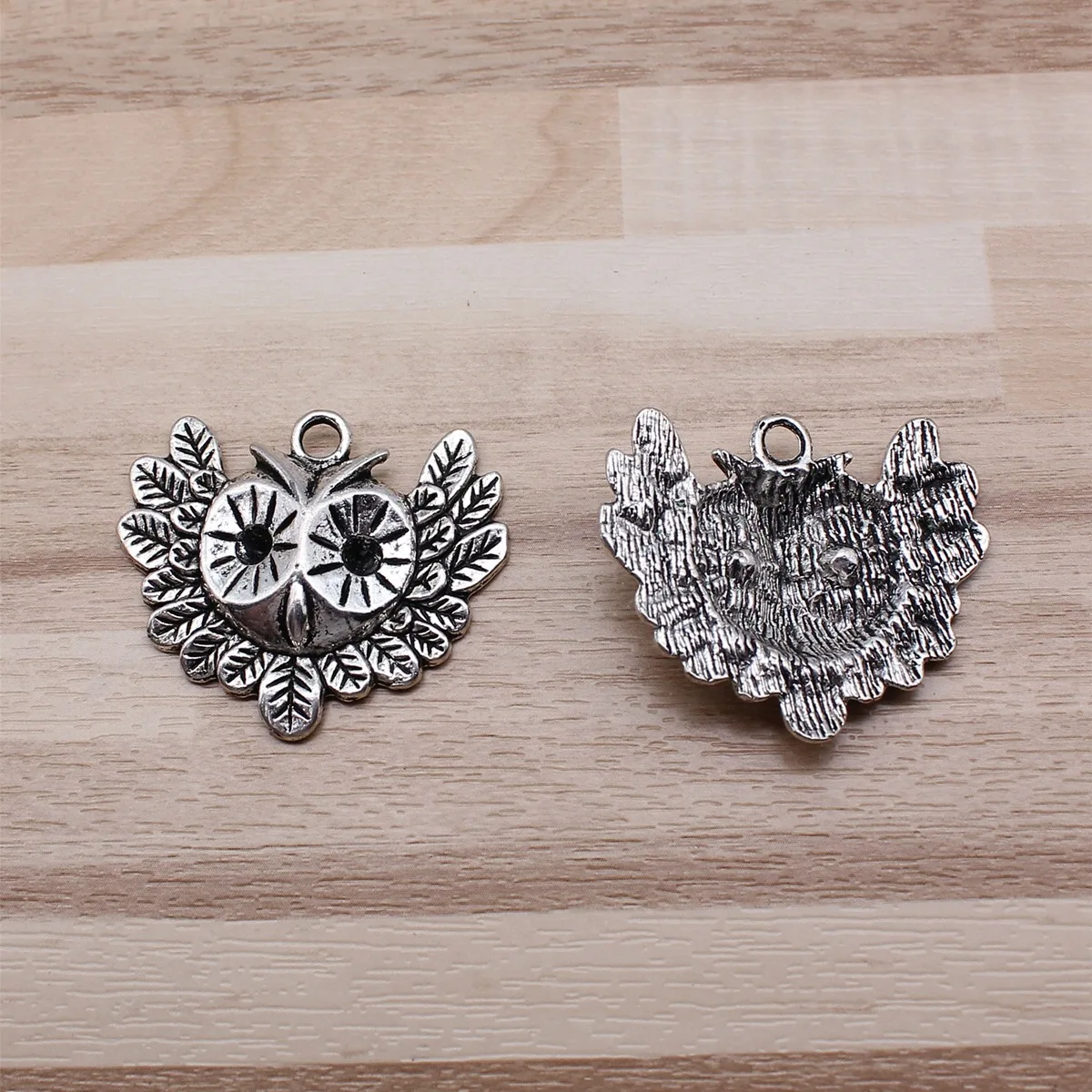 IFOCUS 3pcs/Lot Owl Charms For DIY Jewelry Making Zinc Alloy 35x30mm/1.38x1.18inch