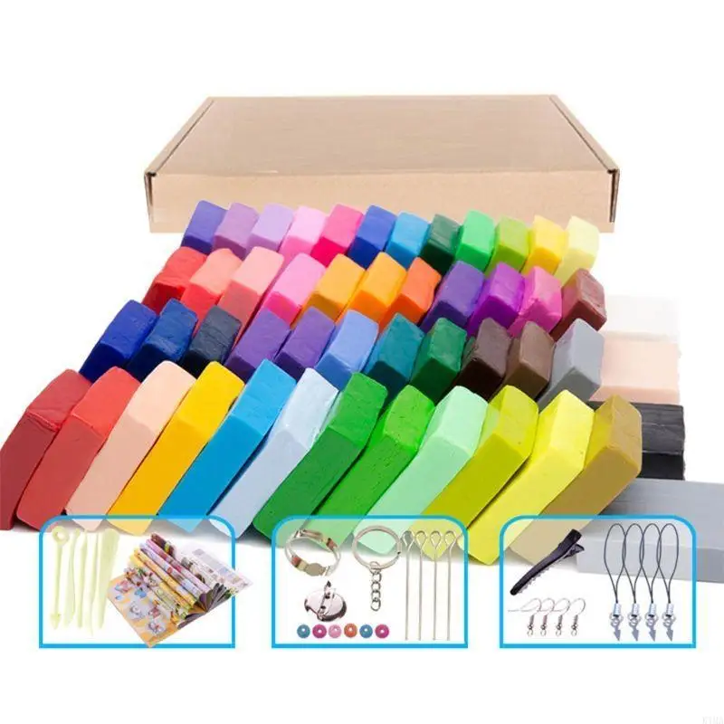 K1MA Multi-Farbpolymer-Ton für kreatives Backen von Ofen Backschleim Spielzeug Kindergarten Geschenk