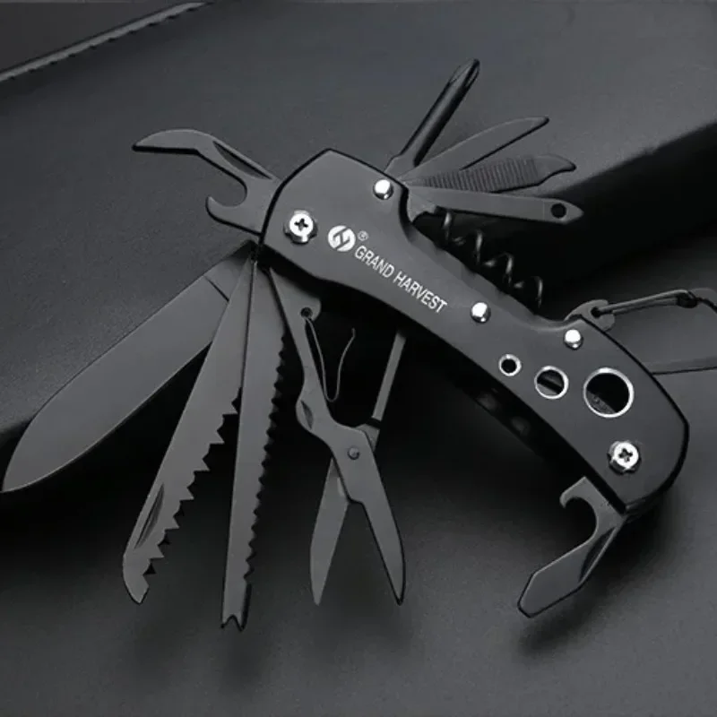 Functional Swiss Army Stainless Steel Folding Knife Multifunctional Army Knives Pocket Hunting Camping Survival Outdoor Knives