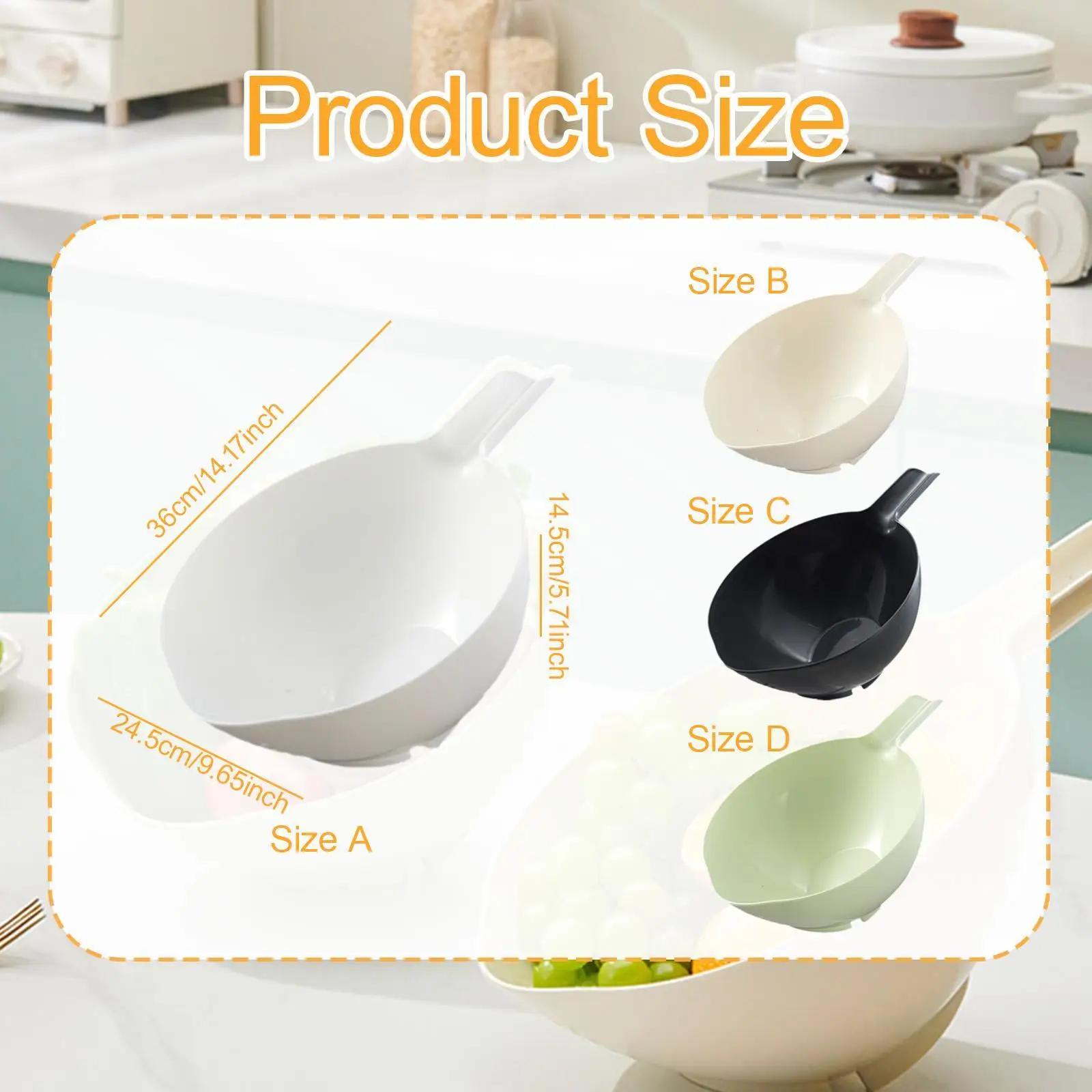 Rice Washer Rice Sieve Cleaning Side Drainer for Grain Broccoli Barley