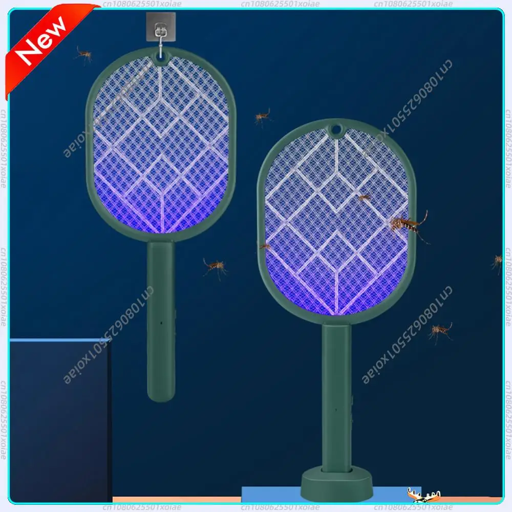 

Электрическая мухобойка-ракетка 2-в-1 с USB-зарядкой, 3000В, лампа-уничтожитель комаров, для борьбы с вредителями