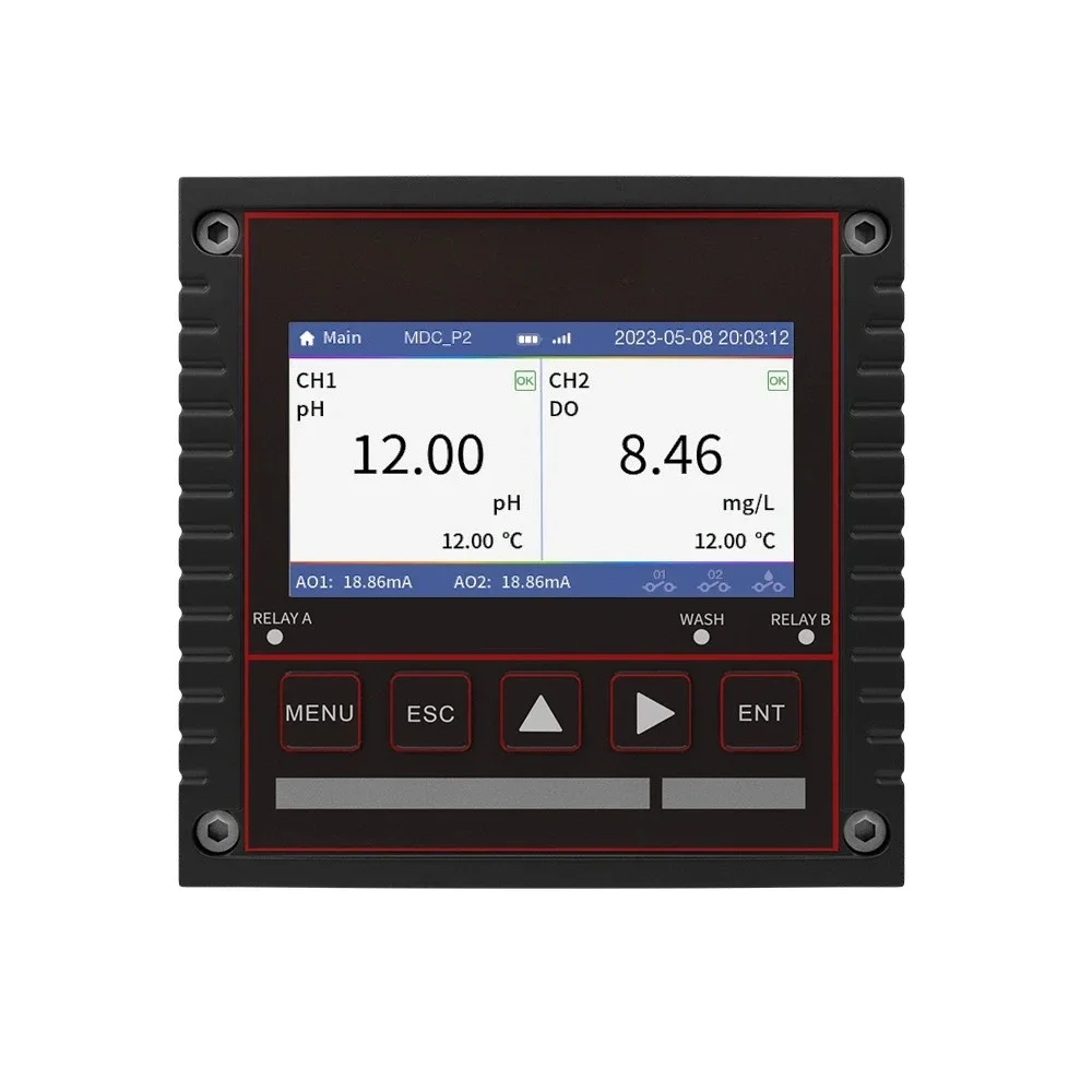 

Single/Dual Channel Universal Water Quality Testing Analyzer Automatic ph Orp Controller Online Control System on tank