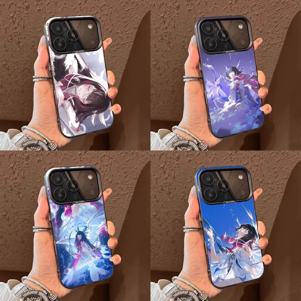 

G-Genshin C-Columbina Impact Phone Case For iPhone 17,16,15,14,13,12,11,Pro,Max,Plus,E,SE4,Air,Mini Black IMD Box