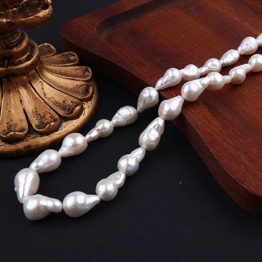 

9-11mm Water Drop Shape Natural Freshwater Pearl Shaped Baroque Irregular Loose Beads Making DIY Necklace Bracelet 1Strand